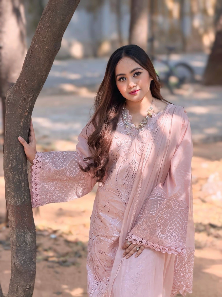 Original Pakistani Stitched 3pcs by Sadasleek _ Pink